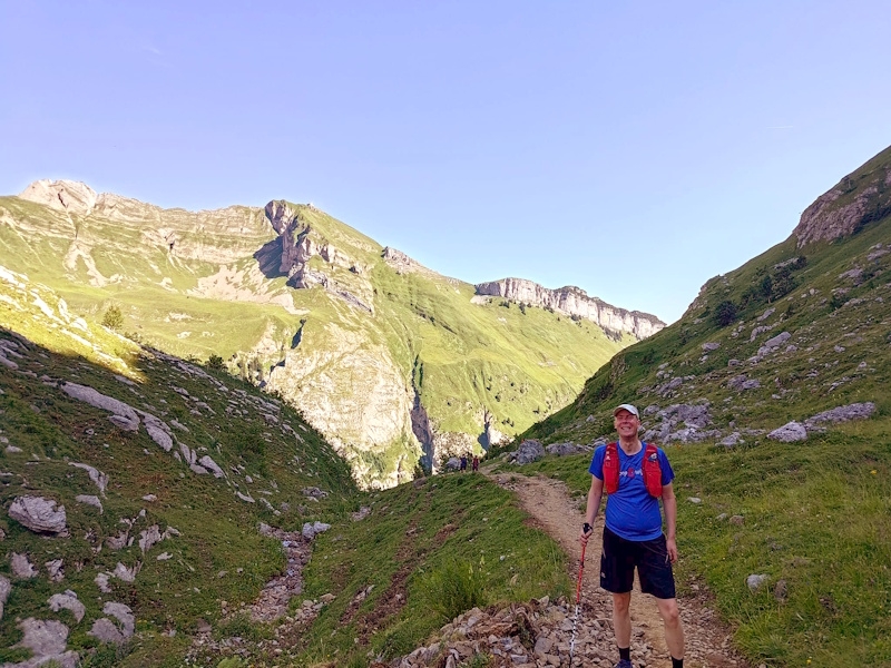Vincent on a hike in the mountains.