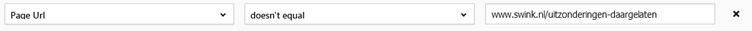 pagina urls uitsluiten